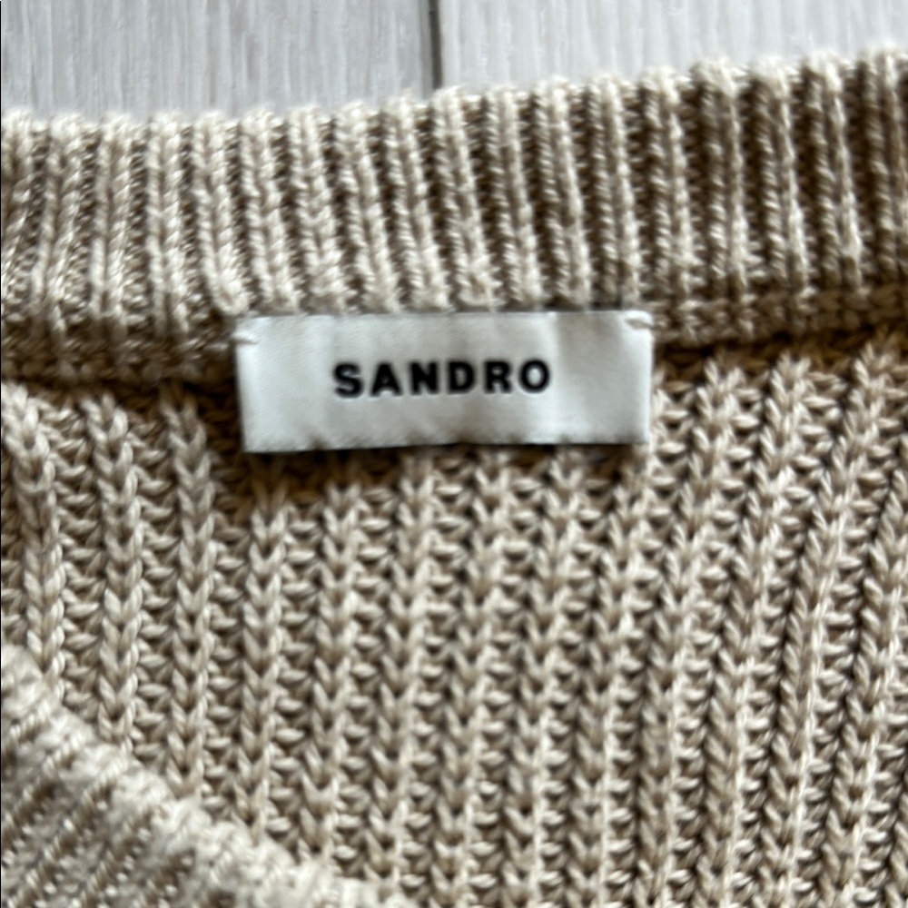 Sandro Cream Sweater // Size Large - Picture 2 of 6